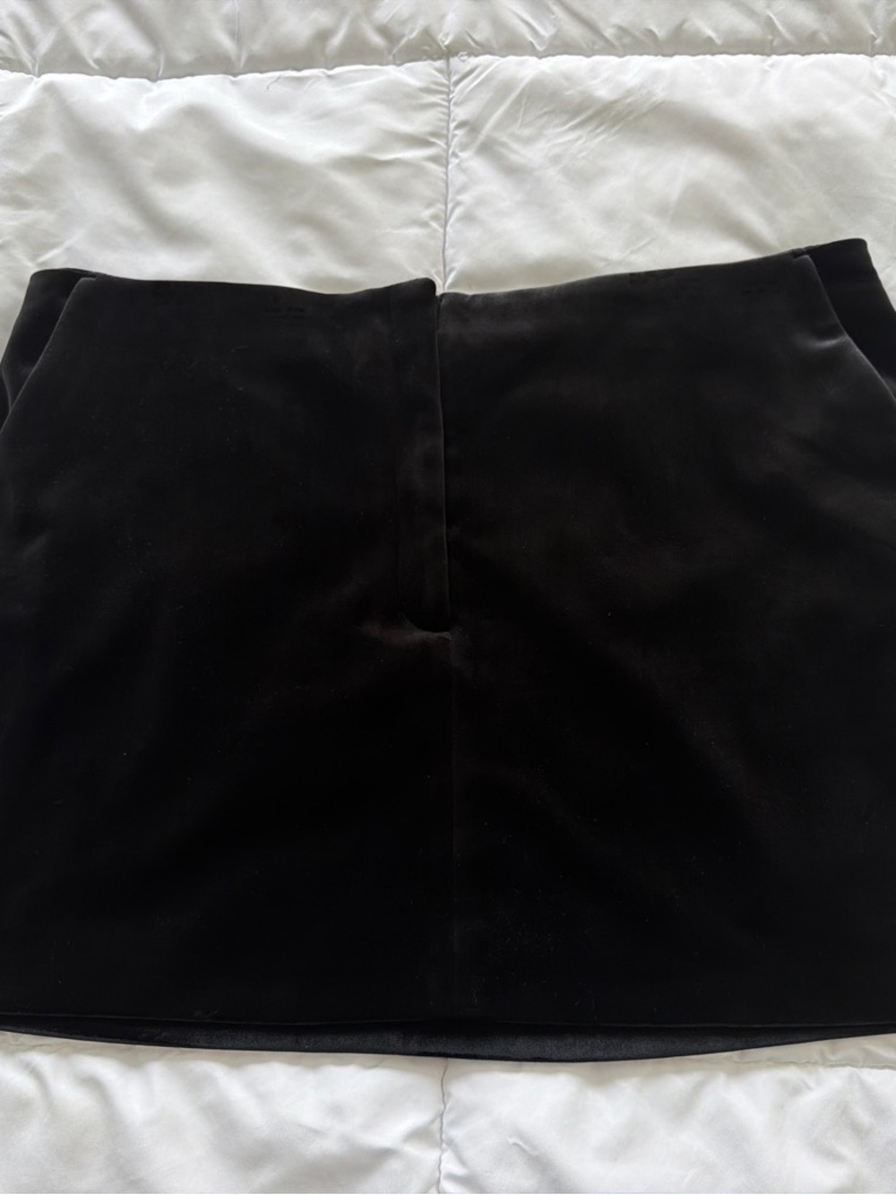 Express Black Velvet Mini Skirt
